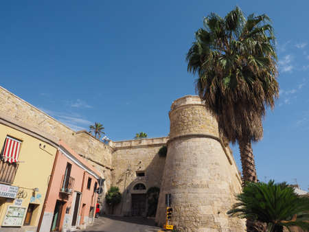 CAGLIARI, ITALY - CIRCA SEPTEMBER 2017: Castello quarter aka Casteddu e susu (meaning Upper Castle in Sard) old medieval town city centreのeditorial素材