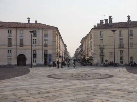 VENARIA, ITALY - CIRCA OCTOBER 2017: Tourists visiting the city of Venariaのeditorial素材