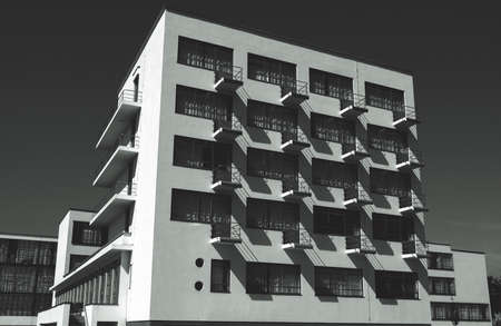 DESSAU, GERMANY - CIRCA AUGUST 2009: The Bauhaus art school iconic building designed by architect...