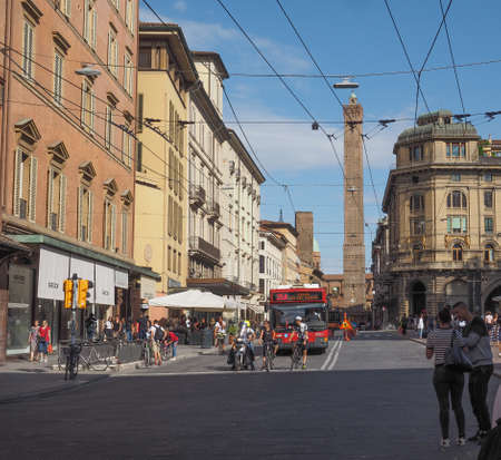 BOLOGNA, ITALY - CIRCA SEPTEMBER 2017: People in the city centre