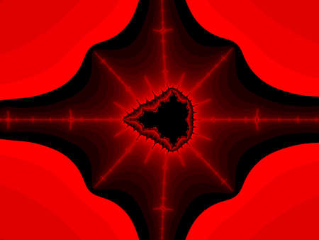 Red Mandelbrot set abstract fractal illustration useful as a backgroundの写真素材