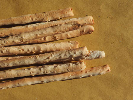 breadsticks grissini dipping sticks of crisp dry bread tradional food from Turin, Italy