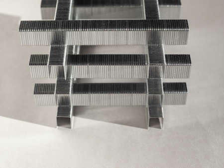 model of a steel structure made with staples