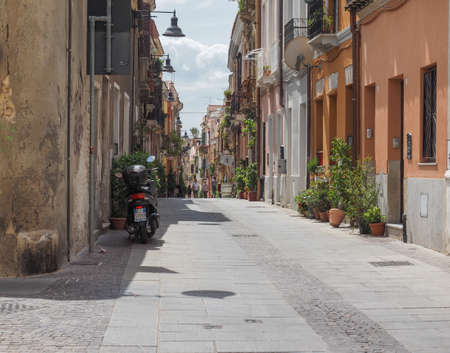 CAGLIARI, ITALY - CIRCA SEPTEMBER 2017: Castello quarter aka Casteddu e susu (meaning Upper Castle in Sard) old medieval town city centreのeditorial素材