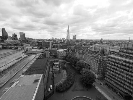LONDON, UK - CIRCA JUNE 2017: View of the city skyline in black and whiteのeditorial素材