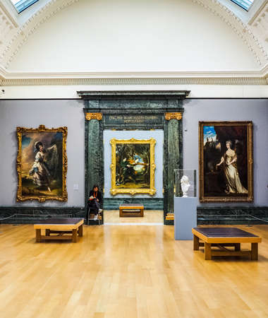 LONDON, UK - CIRCA JUNE 2017: Tate Britain art gallery (high dynamic range)のeditorial素材