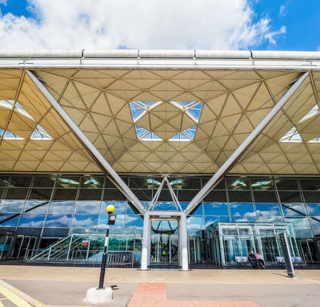 STANSTED, UK - CIRCA JUNE 2017: London Stansted airport design by architect Lord Norman Foster (high dynamic range)のeditorial素材
