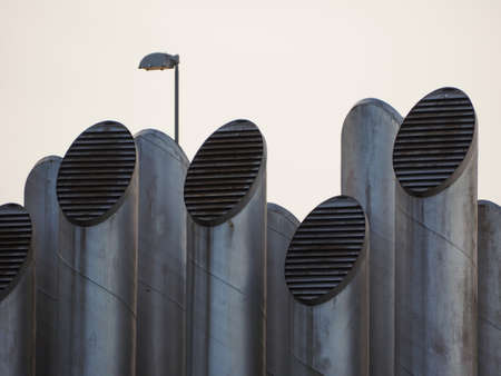 Many air vent pipes used for heating ventilation and air conditioning (hvac)の写真素材