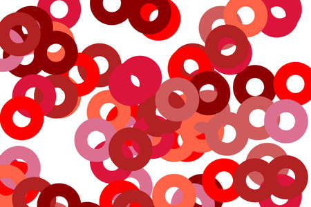Abstract minimalist red illustration with circles useful as a backgroundの写真素材