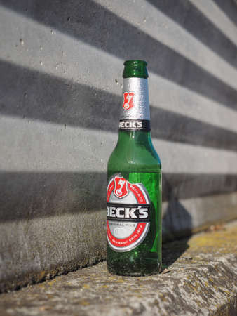 BERLIN, GERMANY - CIRCA JANUARY 2018: a bottle of German beer Becksのeditorial素材
