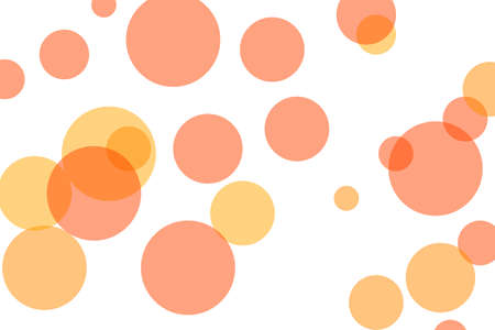 Abstract minimalist orange illustration with circles useful as a backgroundの写真素材