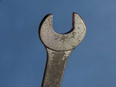 Wrench aka spanner tool used to turn rotary fasteners such as nuts and boltsの写真素材