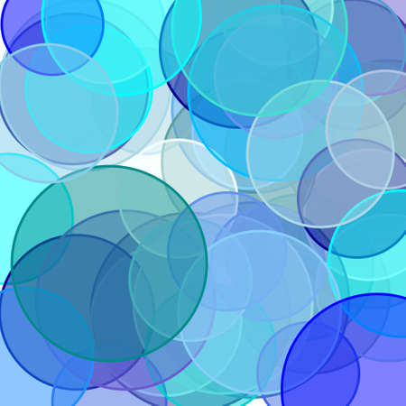 Abstract minimalist blue illustration with circles useful as a background