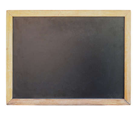 Blank blackboard, write your own message with copy space isolated over white backgroundの写真素材