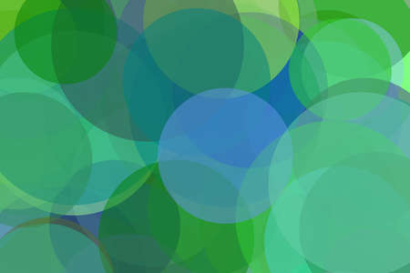 Abstract minimalist blue green illustration with circles useful as a backgroundの写真素材