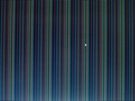 PC Graphics and Video Card memory problem resulting in unreadable screenの写真素材