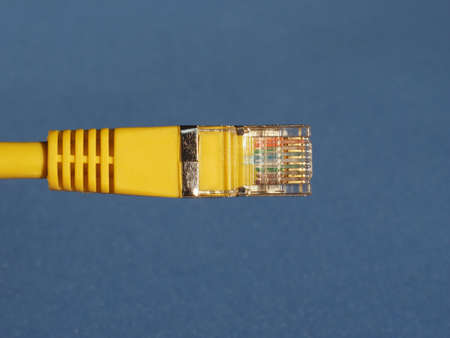 RJ45 plug for LAN local area network ethernet connection