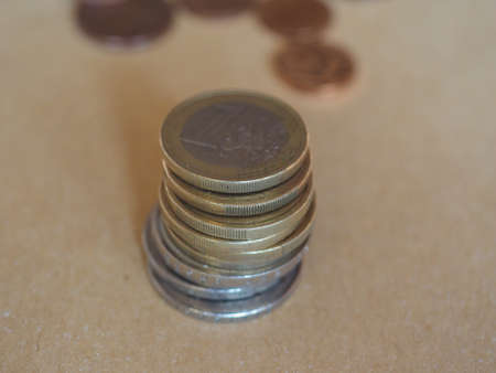 Euro coins money (EUR), currency of European Unionの写真素材