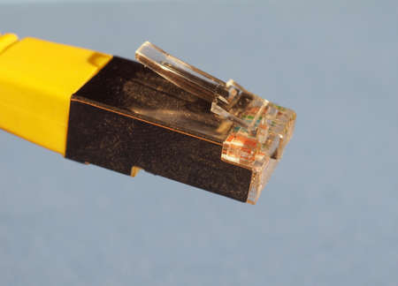 RJ45 plug for LAN local area network connectionの写真素材