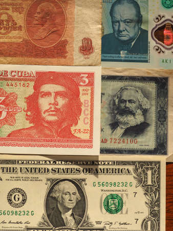 WASHINGTON DC, USA - CIRCA JANUARY 2018: portraits of famous politicians on Banknotes Including...