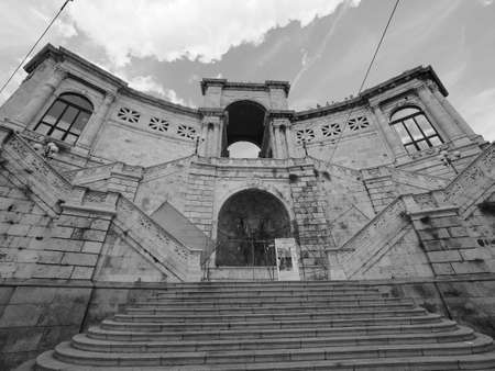 CAGLIARI, ITALY - CIRCA SEPTEMBER 2017: Bastione Saint Remy fortifications in Castello quarter in...