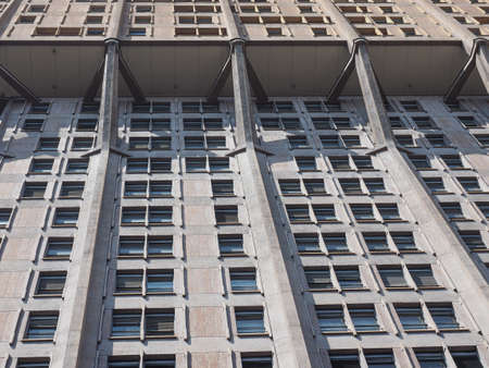 MILAN, ITALY - CIRCA APRIL 2018: Torre Velasca designed by BBPR in 1955 is a masterpiece of Italian...