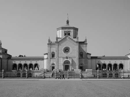 MILAN, ITALY - CIRCA APRIL 2018: The Famedio (memory chapel for famous people) at Cimitero...