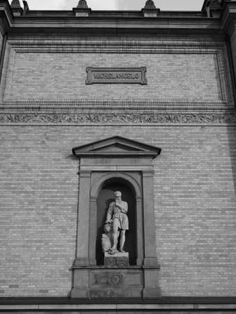HAMBURG, GERMANY - CIRCA MAY 2017: Hamburg Kunsthalle art museum in black and whiteのeditorial素材