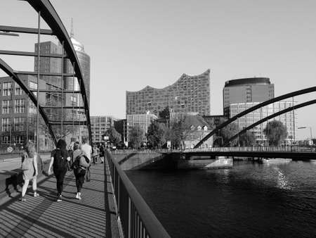 HAMBURG, GERMANY - CIRCA MAY 2017: Elbphilharmonie concert hall designed by Herzog and De Meuron in...