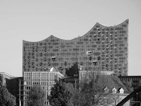 HAMBURG, GERMANY - CIRCA MAY 2017: Elbphilharmonie concert hall designed by Herzog and De Meuron in...