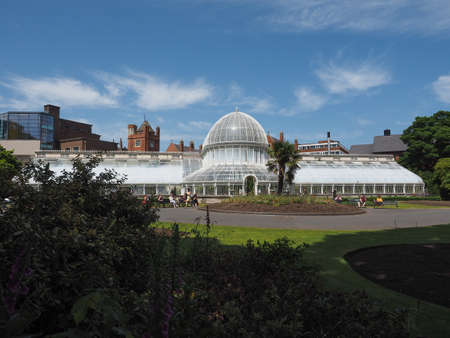 BELFAST, UK - CIRCA JUNE 2018: The Palm House in the Botanic Gardensのeditorial素材