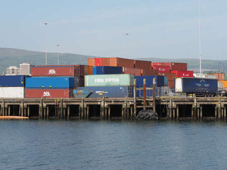 BELFAST, UK - CIRCA JUNE 2018: Belfast Harbour maritime hub