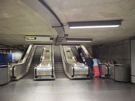 LONDON, UK - CIRCA JUNE 2018: Westminster tube station