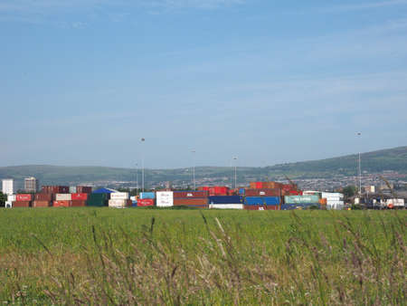BELFAST, UK - CIRCA JUNE 2018: Belfast Harbour maritime hub