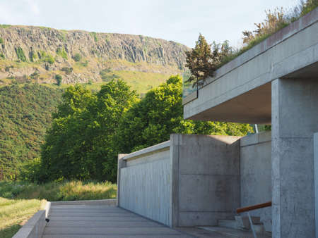EDINBURGH, UK - CIRCA JUNE 2018: The Scottish Parliament (aka Parlamaid na h-Alba in Gaelic)のeditorial素材