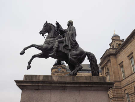 EDINBURGH, UK - CIRCA JUNE 2018: Wellington equestrian monumentのeditorial素材