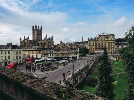 BATH, UK - CIRCA SEPTEMBER 2016: The Abbey Church of Saint Peter and Saint Paul (aka Bath Abbey)のeditorial素材