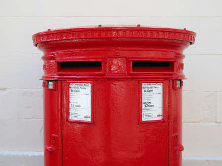 GLASGOW, UK - CIRCA JUNE 2018: Red Royal Mail Post Boxのeditorial素材