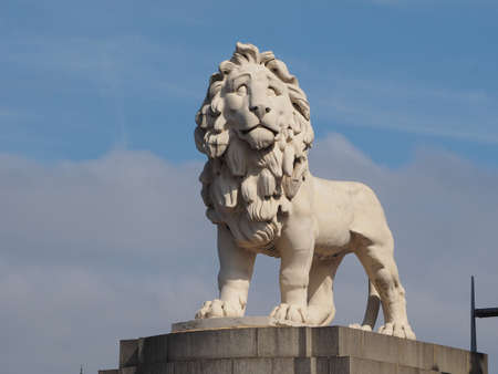 LONDON, UK - CIRCA JUNE 2018: The South Bank Lionのeditorial素材