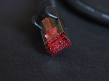 RJ45 plug for LAN local area network ethernet connection