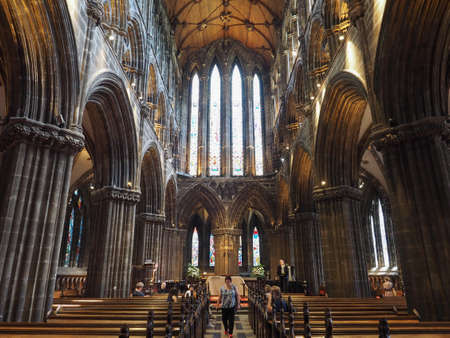 GLASGOW, UK - CIRCA JUNE 2018: Glasgow cathedral aka High Kirk or St Kentigern or St Mungoのeditorial素材