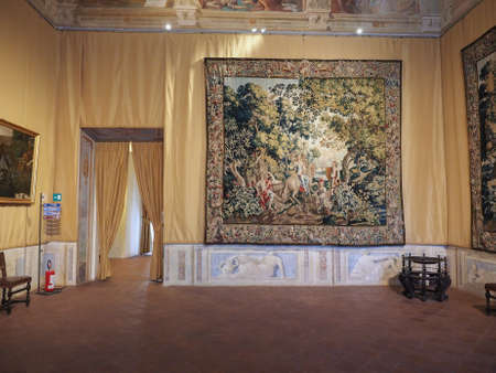 VENARIA, ITALY - CIRCA AUGUST 2018: Reggia di Venaria baroque royal palace inside viewのeditorial素材