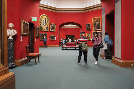EDINBURGH, UK - CIRCA JUNE 2018: The Scottish National Gallery interior