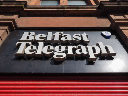 BELFAST, UK - CIRCA JUNE 2018: The Belfast Telegraph buildingのeditorial素材