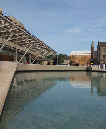 EDINBURGH, UK - CIRCA JUNE 2018: The Scottish Parliament (aka Parlamaid na h-Alba in Gaelic)のeditorial素材