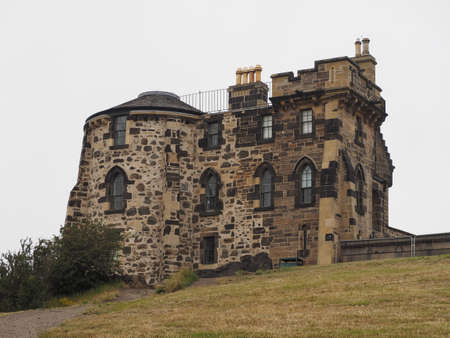 The Old Observatory House on Calton Hill in Edinburgh, UKの写真素材