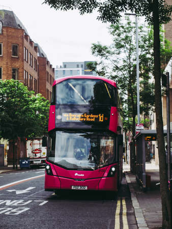 BELFAST, UK - CIRCA JUNE 2018: Double decker Metro bus public transport