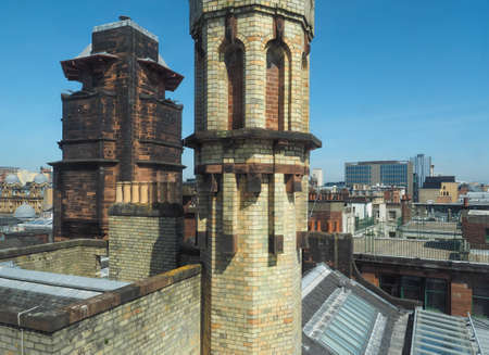 Aerial view of the city of Glasgow, UKのeditorial素材