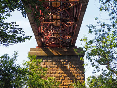 Forth Bridge, cantilever railway bridge across the Firth of Forth built in 1882 in Edinburgh, UK