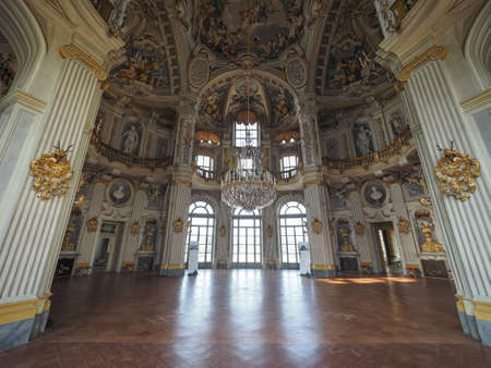 NICHELINO, ITALY - CIRCA SEPTEMBER 2018: Palazzina di caccia di Stupinigi (meaning Hunting residence of Stupinigi) royal hunting lodge interior viewのeditorial素材